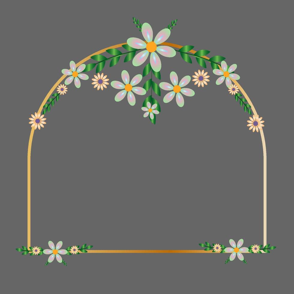 gekleurde bloemen frame vector