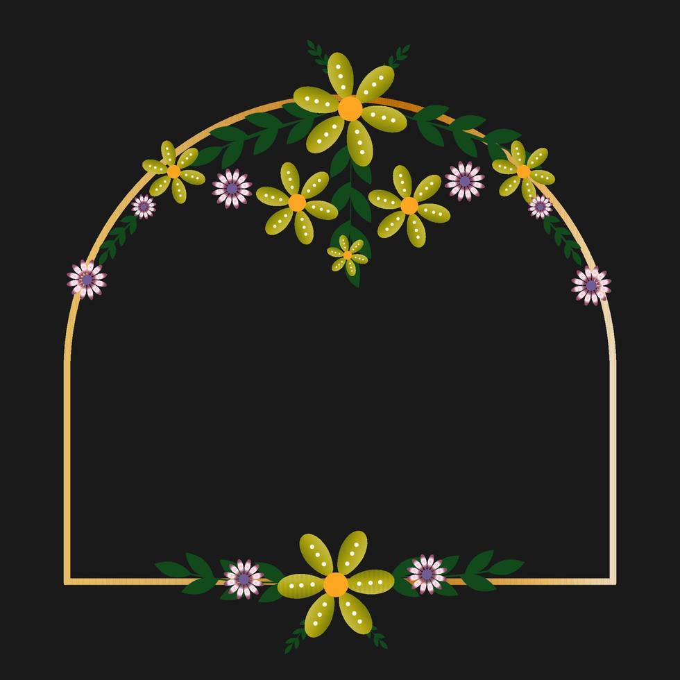 gekleurde bloemen frame vector