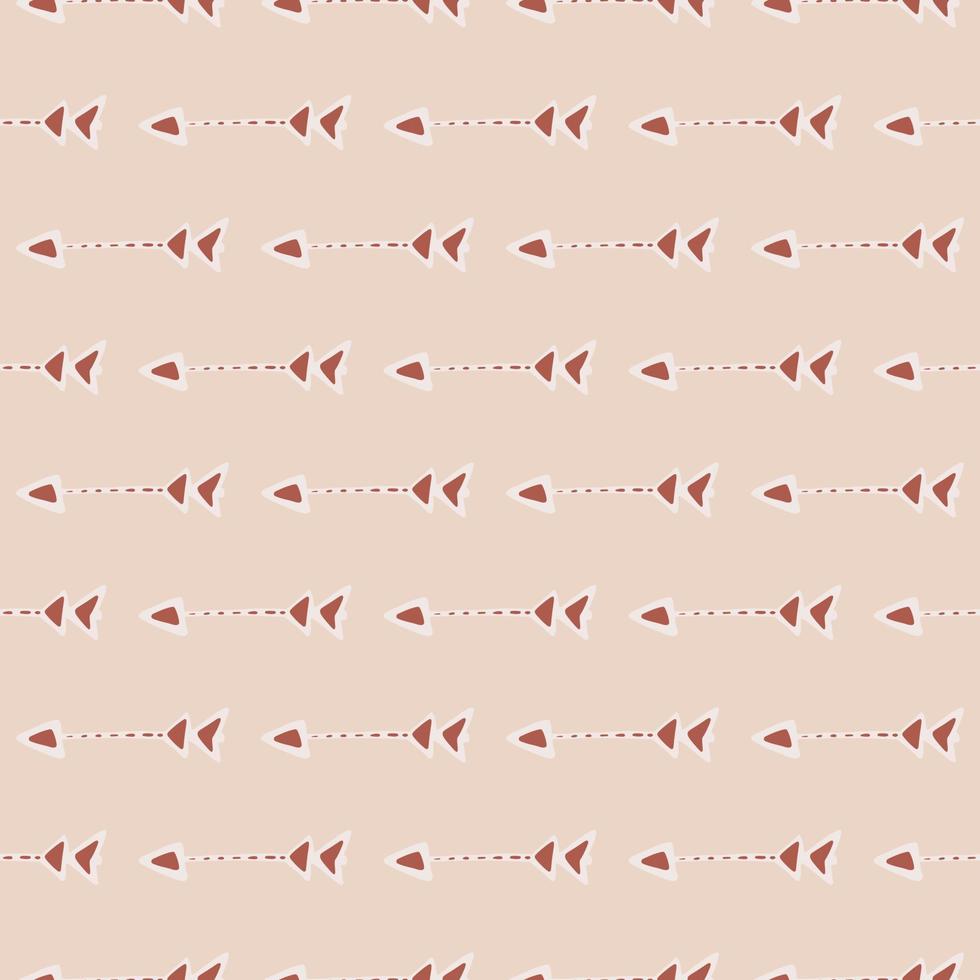 naadloos patroon met rode pijlen en lichtroze achtergrond. etnisch kleurrijk ontwerp. vector