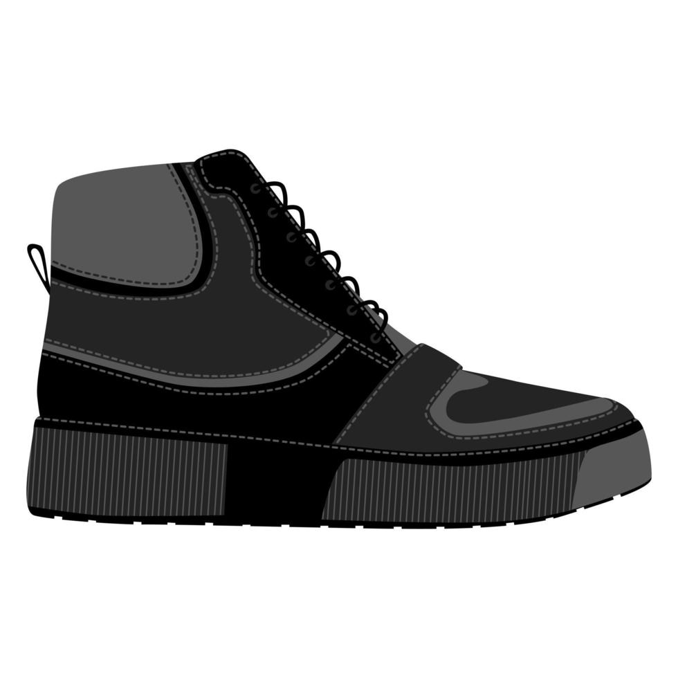 mannen schoenen hoge top sneakers geïsoleerd. mannelijke man seizoen schoenen pictogrammen. vector