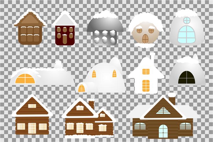 sneeuw huis collectie vector