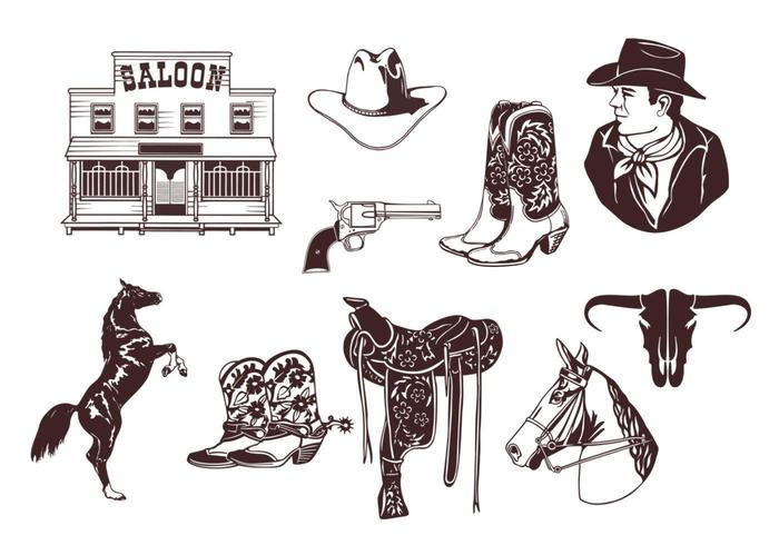 cowboy vector pack