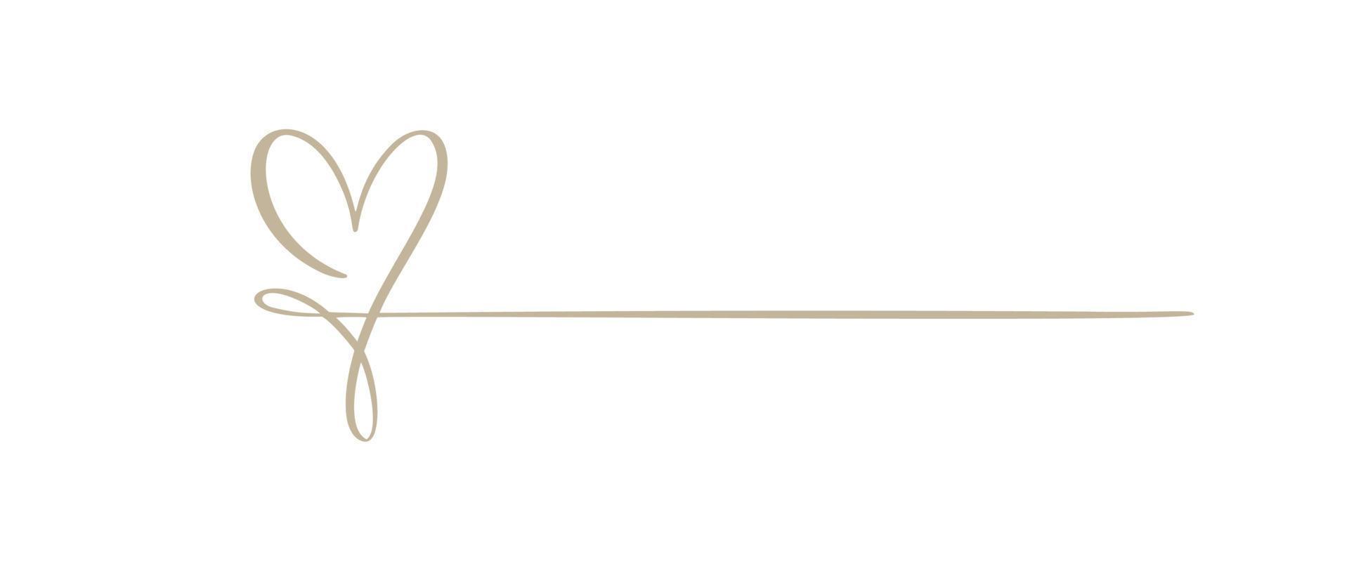 liefde pictogram vector doodle hart en lijn voor tekst. hand getekend valentijn dag logo. decor voor wenskaart, bruiloft, tag, foto-overlay, t-shirt print, flyer, posterontwerp