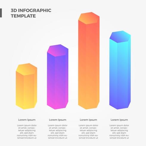 Platte 3D Infographic Vector collectie