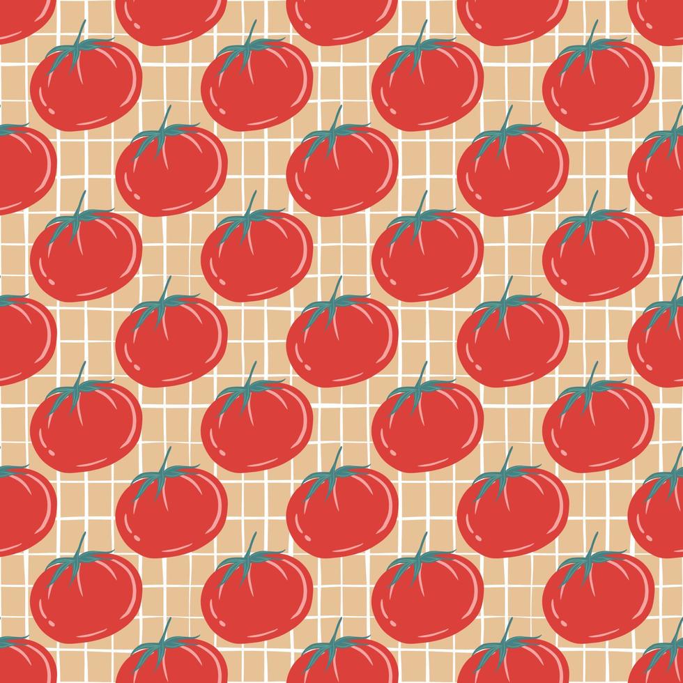 naadloos patroon met tomaat. rode tomaten behang. vector
