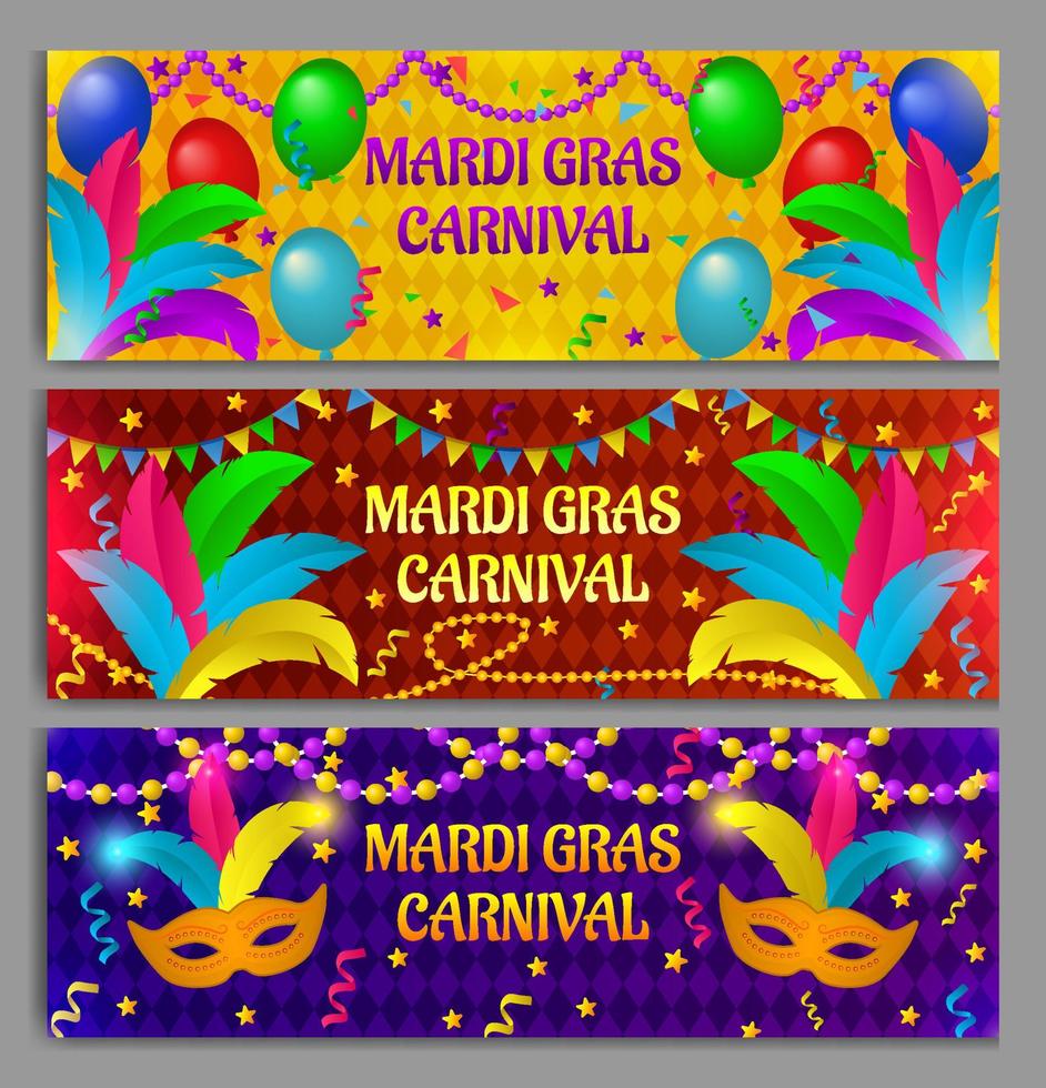 mardi gras carnaval banner vector