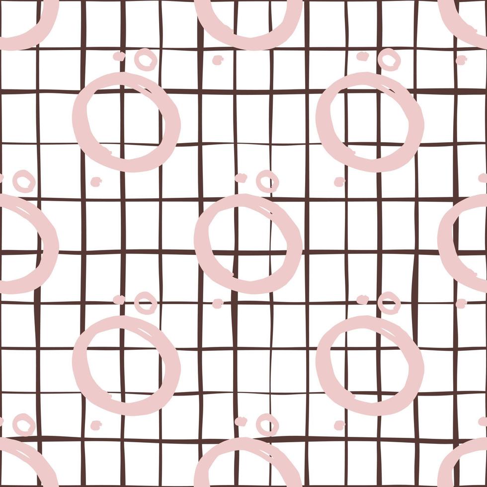 penseelstreken cirkels achtergrond. cirkel naadloos patroon op strepenachtergrond. vector