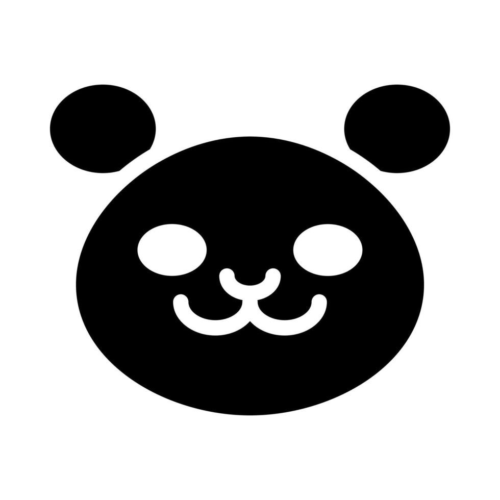 panda-pictogram is een heel schattig dierenpictogram met een minimalistische maar buitengewone stijl, zeer geschikt voor applicatieontwerp en ander grafisch ontwerp. het is ook geschikt voor ontwerpen met een kinderthema. vector