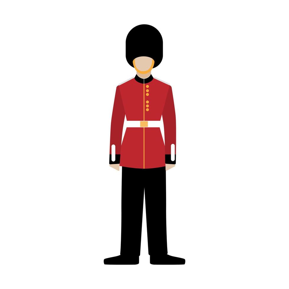 koninklijke britse garde. soldaat van de koninklijke wacht. grenadier. vector