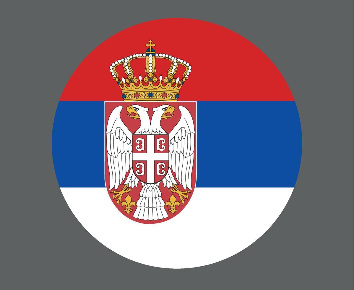 Servië vlag nationaal Europa embleem pictogram vector illustratie abstract ontwerp element