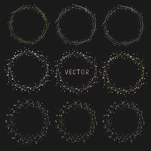 Verzameling van decoratieve ronde frames. Vector illustratie.