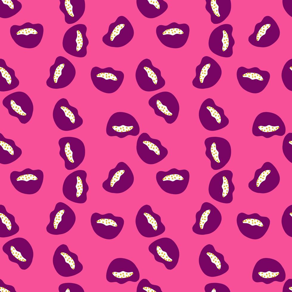willekeurige kleine abstracte vormen in paars naadloze kleurenpatroon. helder roze achtergrond. moderne afdrukken. vector