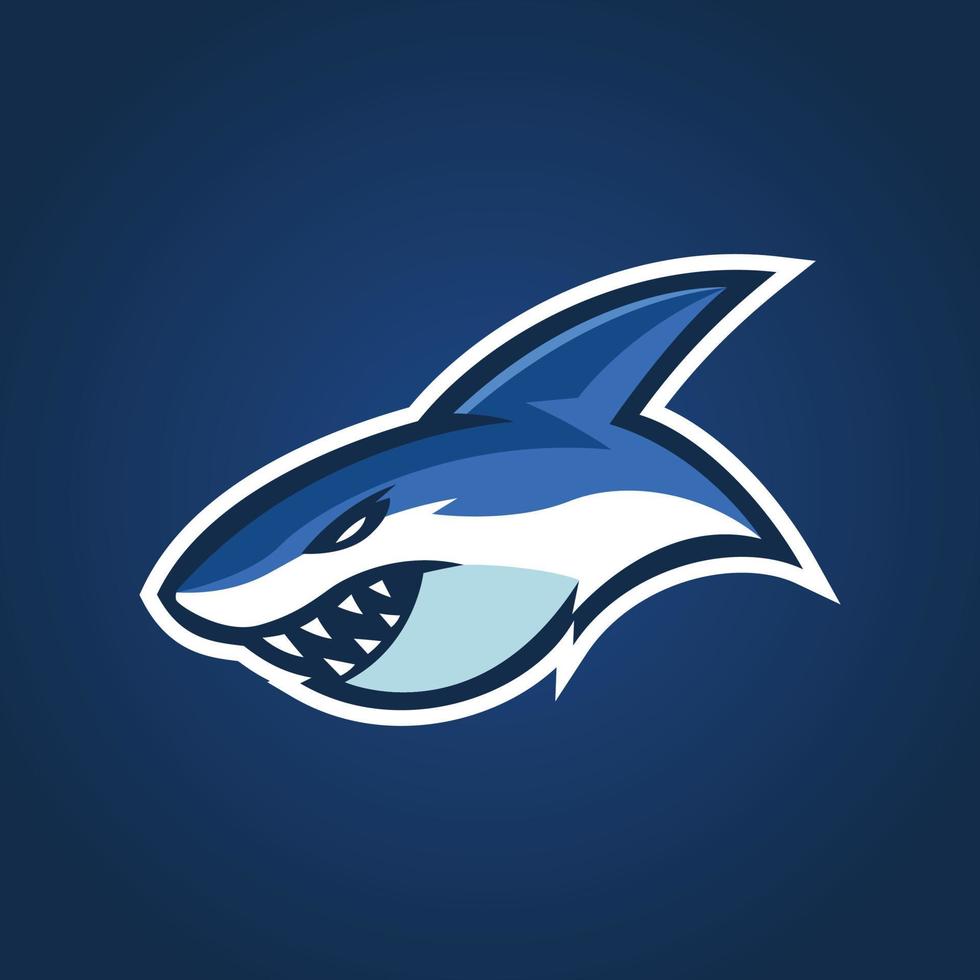 Shark esports-logo sjablonen vector