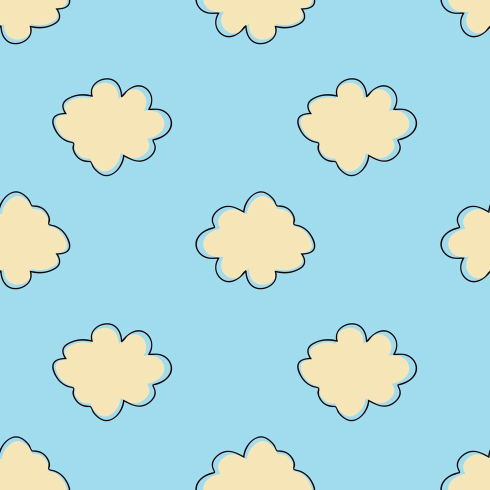 heldere wolkenlucht naadloze patroon. eenvoudige bewolkte textuurachtergrond. vector