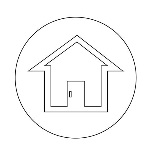 Onroerend goed huis pictogram vector