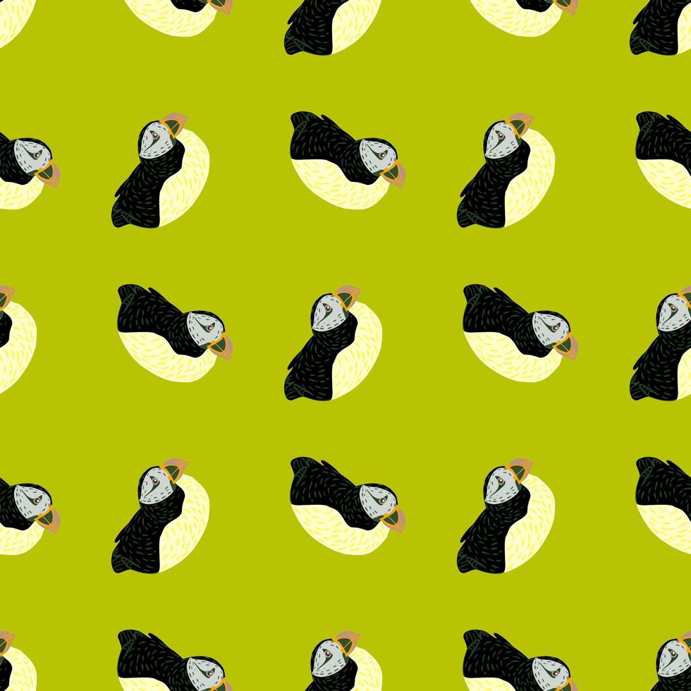 zwart gekleurde fuggin grappige sieraad naadloze patroon in de hand getekende stijl. groene heldere achtergrond. vector