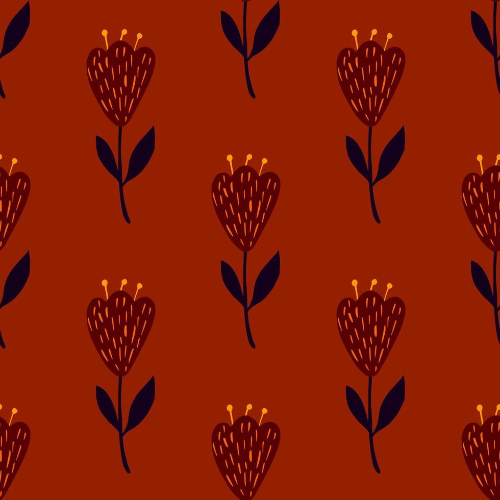 bloem schattig naadloze patroon. hand getekende veld achtergrond. vector