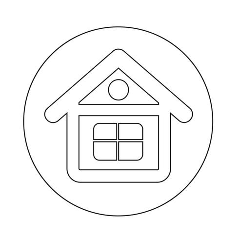 Onroerend goed huis pictogram vector