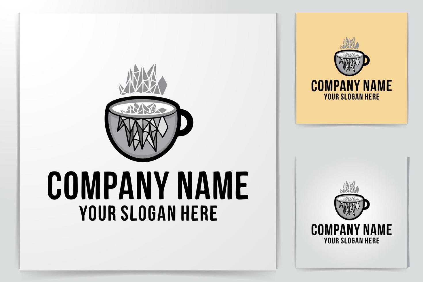 koffiemok, glas logo ontwerpen inspiratie geïsoleerd op een witte achtergrond vector