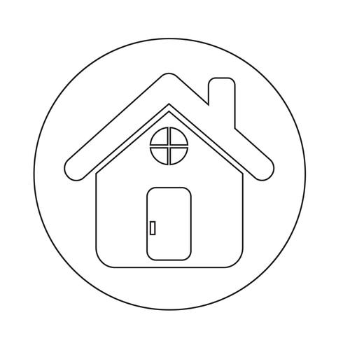 Onroerend goed huis pictogram vector