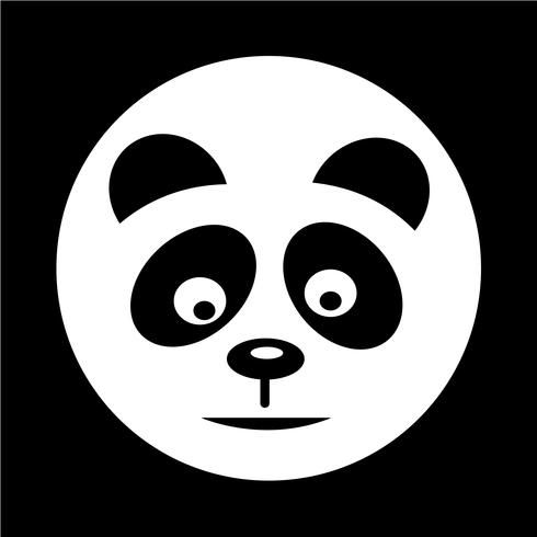 Panda pictogram vector