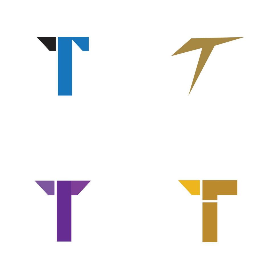 letter t logo sjabloon vector pictogram ontwerp