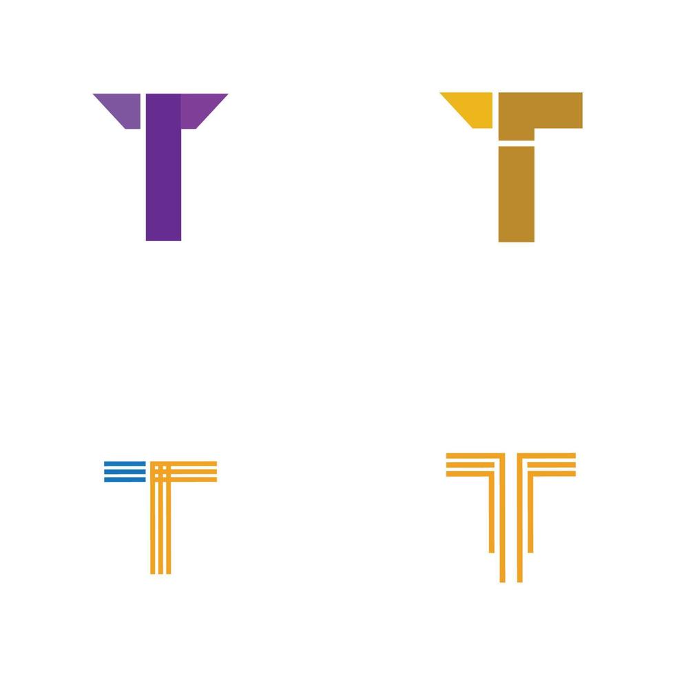 letter t logo sjabloon vector pictogram ontwerp