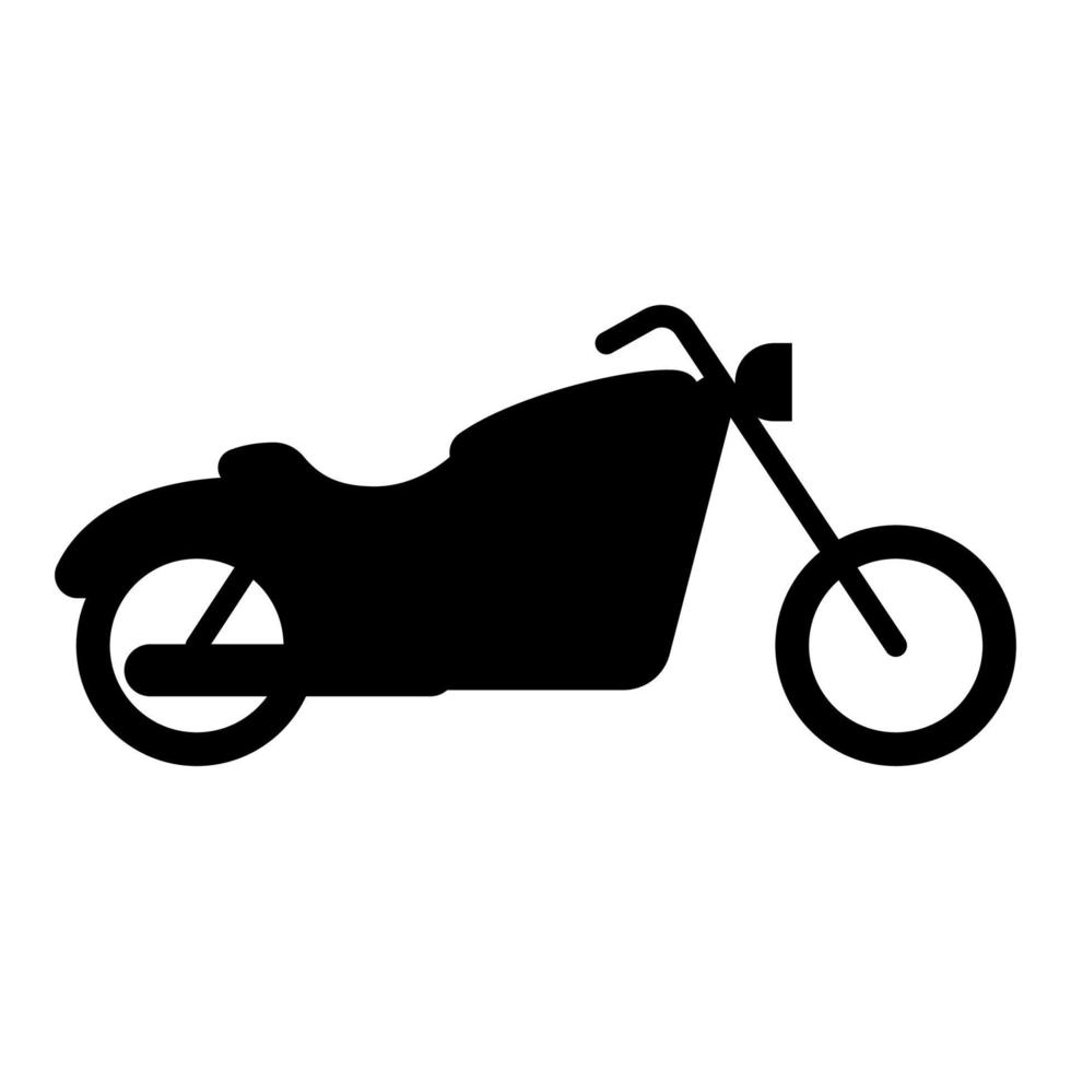 silhouet transport icoon van chopper vector