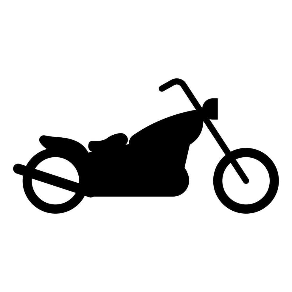 silhouet transport icoon van chopper vector