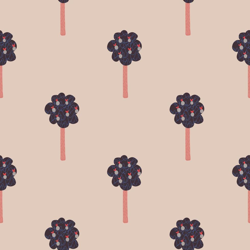 naadloos patroon met fruitbomen. ontwerp voor stof, textielprint, inpakpapier, vector