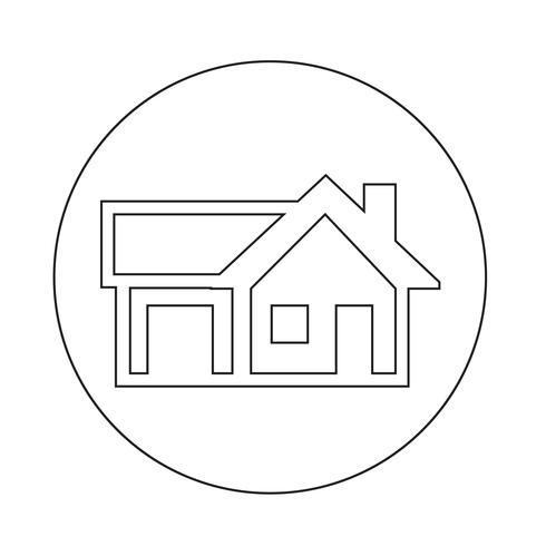 Onroerend goed huis pictogram vector