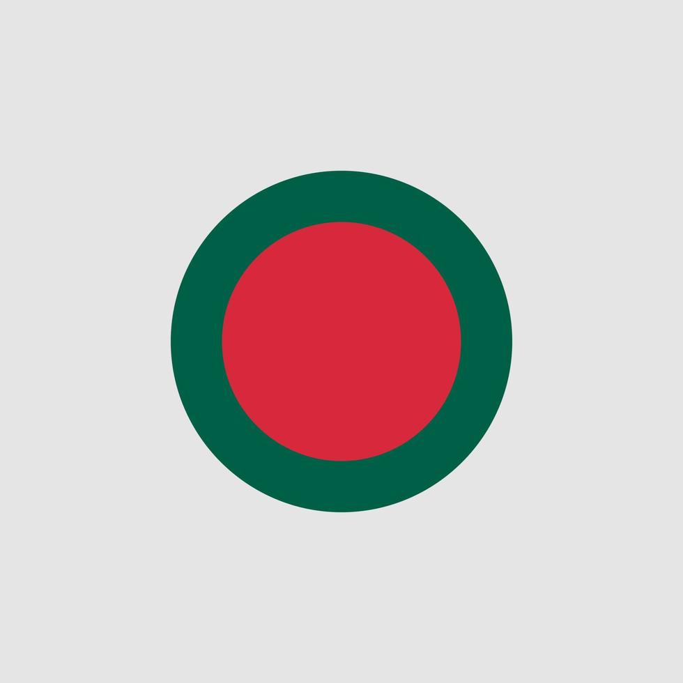 nationale vlag van Bangladesh, officiële kleuren en juiste verhoudingen. vectorillustratie. eps10. vector