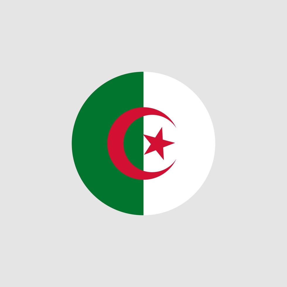 nationale vlag van algerije, officiële kleuren en juiste verhoudingen. vectorillustratie. eps10. vector