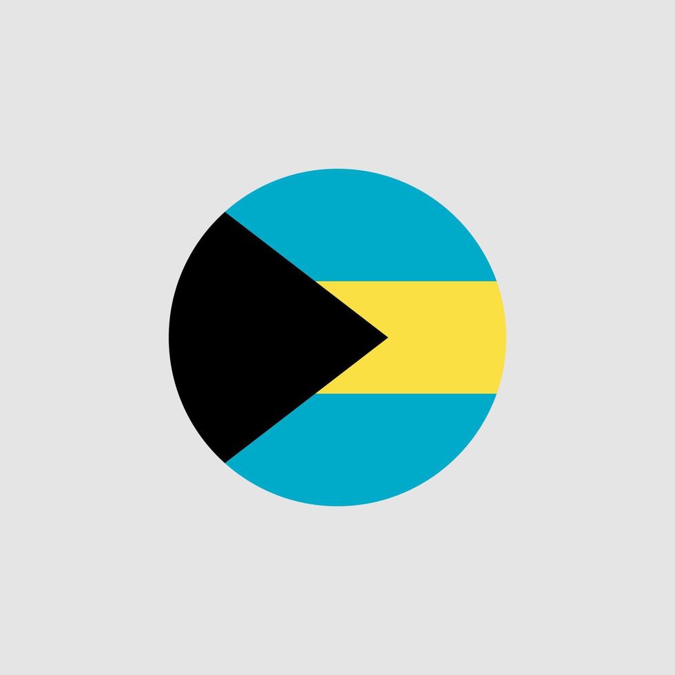 nationale vlag van de Bahama's, officiële kleuren en juiste verhoudingen. vectorillustratie. eps10. vector