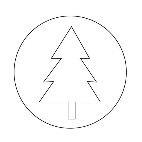 Kerstboom pictogram vector