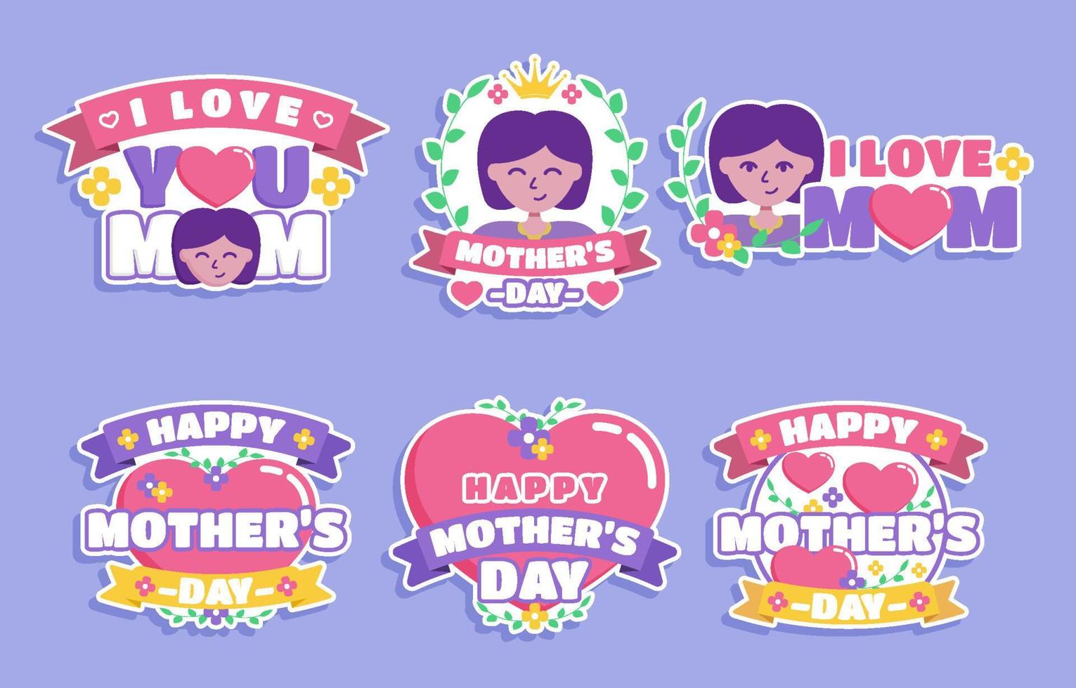 gelukkige moederdag sticker vector