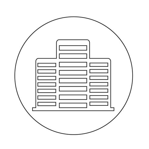 Kantoorgebouw pictogram vector