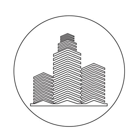 Kantoorgebouw pictogram vector