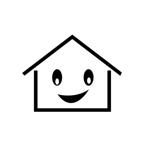 huis pictogram eenvoudig symbool vector