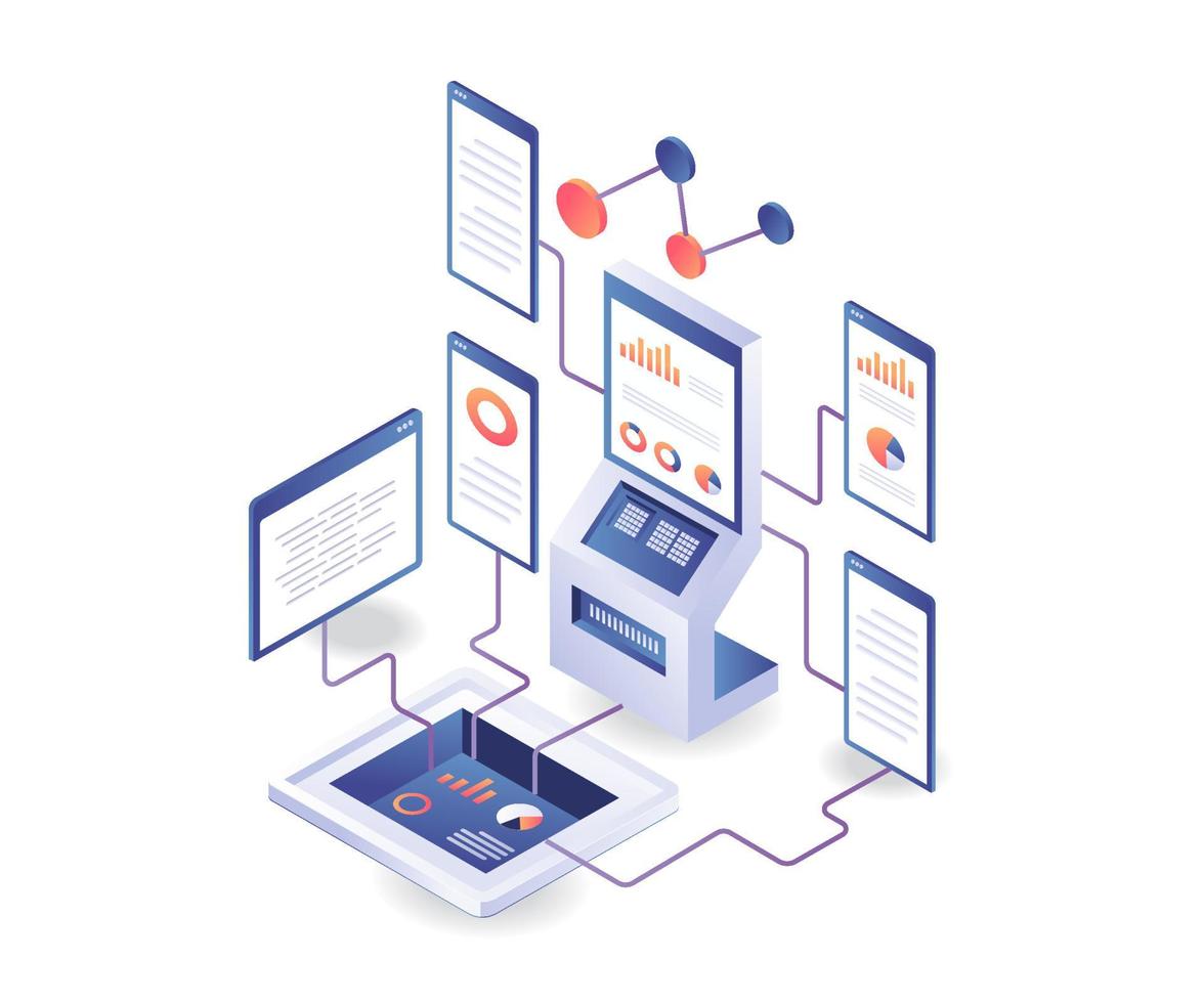 monitoringcentrum voor servergegevensanalyse vector