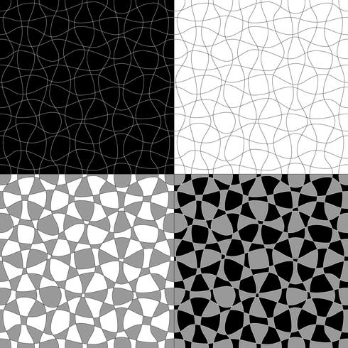 zwart wit grijs abstract vectorpatronen vector