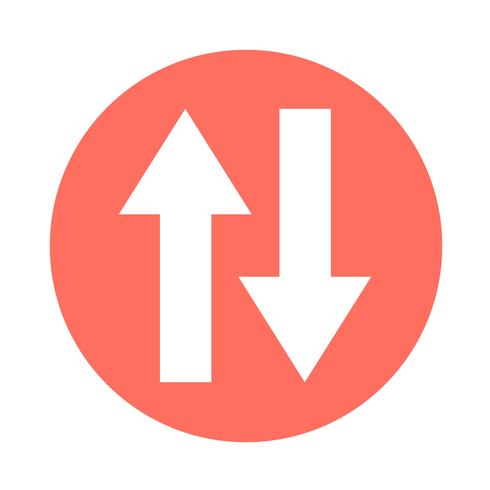 eenvoudige pijl teken pictogram vector
