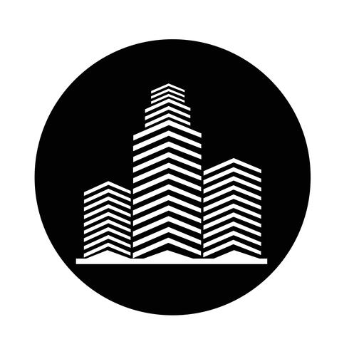 Kantoorgebouw pictogram vector