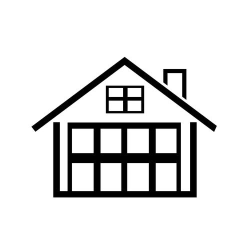 huis pictogram eenvoudig symbool vector