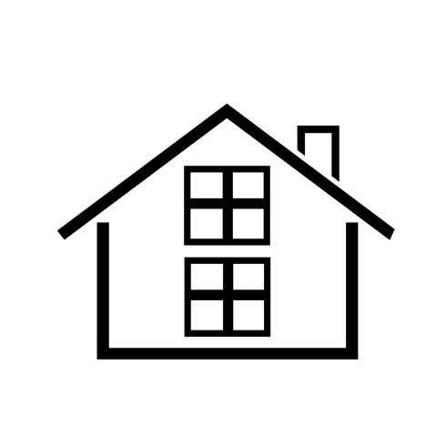 huis pictogram eenvoudig symbool vector