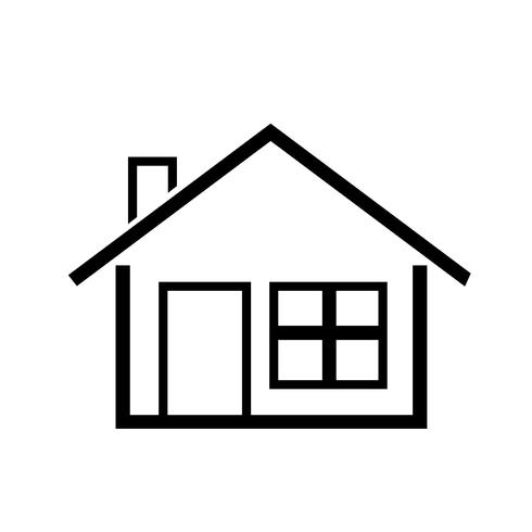 huis pictogram eenvoudig symbool vector