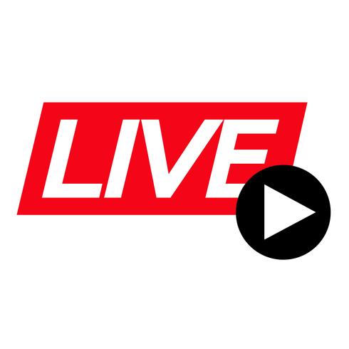 Live streaming online teken vector ontwerp