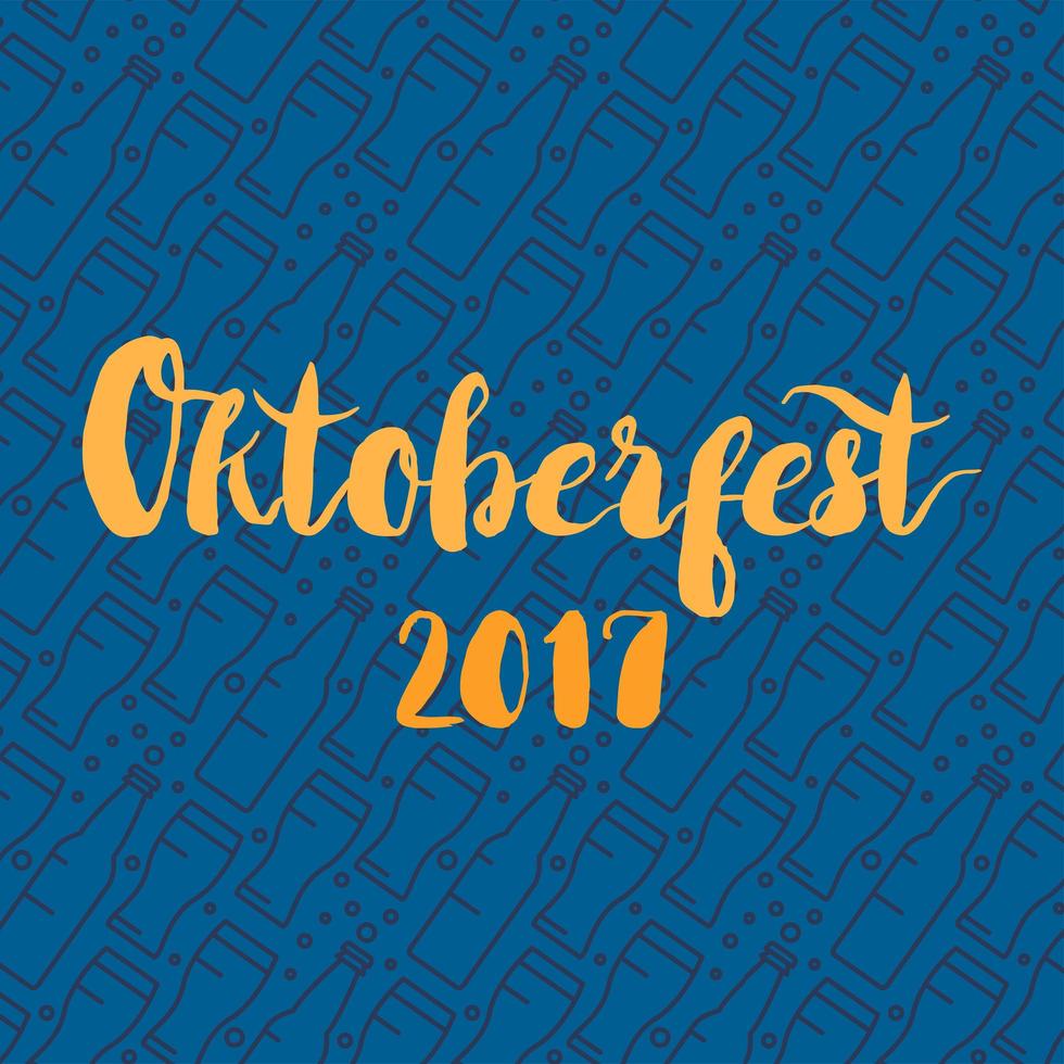 oktoberfest belettering badge vector