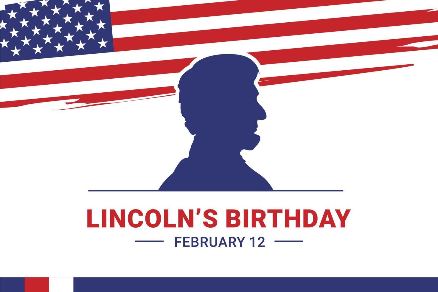 gelukkige lincolns verjaardag vector