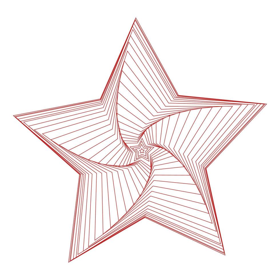 vector decoratieve lelies stersymbool. rood geïsoleerd element